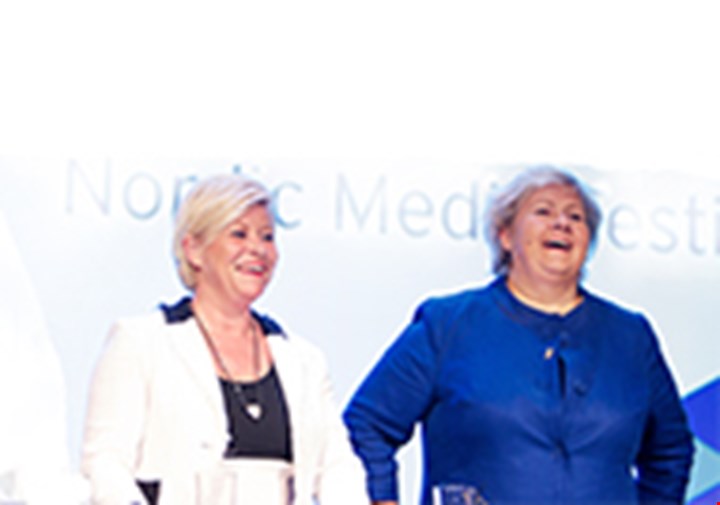 Foto av statsminister Erna Solberg og finansminister Siv Jensen