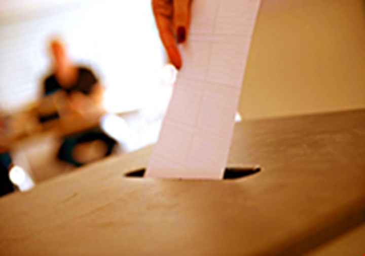Foto av stemmeseddel
